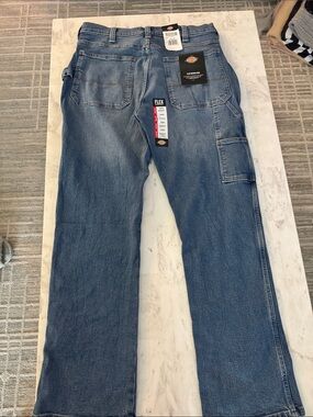 Dickies Men's Medium Blue Relaxed Flex Carpenter Jeans 34x32
